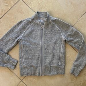Lululemon on repeat crop grey bomber jacket 2